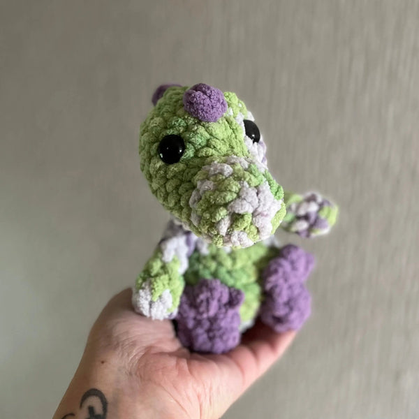096 - 23 Plushy Dinos - Willing Hands Crochet - Painted Door on Main