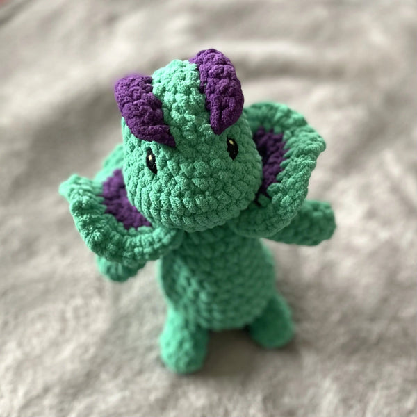096 - 23 Plushy Dinos - Willing Hands Crochet - Painted Door on Main
