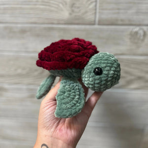 096 - 30 Flower Shell Turtles - Willing Hands Crochet - Painted Door on Main