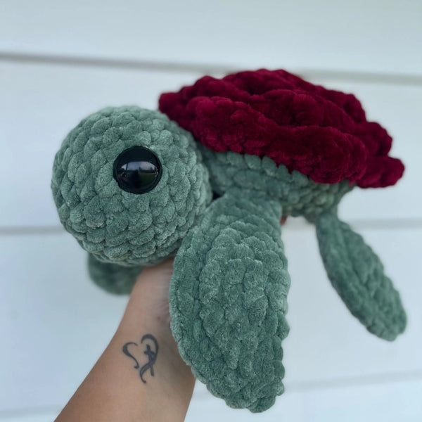 096 - 30 Flower Shell Turtles - Willing Hands Crochet - Painted Door on Main