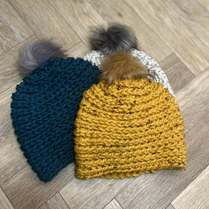 096 - 46 Adult Beanies - Willing Hands Crochet - Painted Door on Main