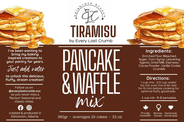 118-04 Tiramisu Pancake/Waffle Mix - Every Last Crumb