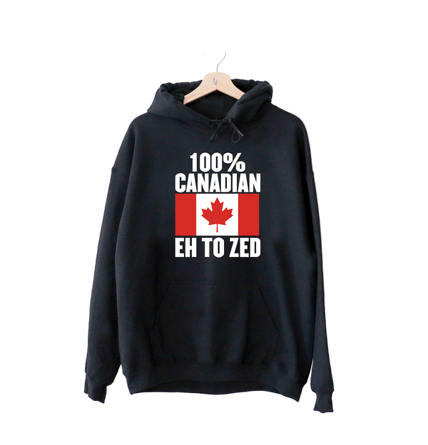 '100% Canadian Eh to Zed' Toodler Hoodie - Thumbprint Designs - Painted Door on Main
