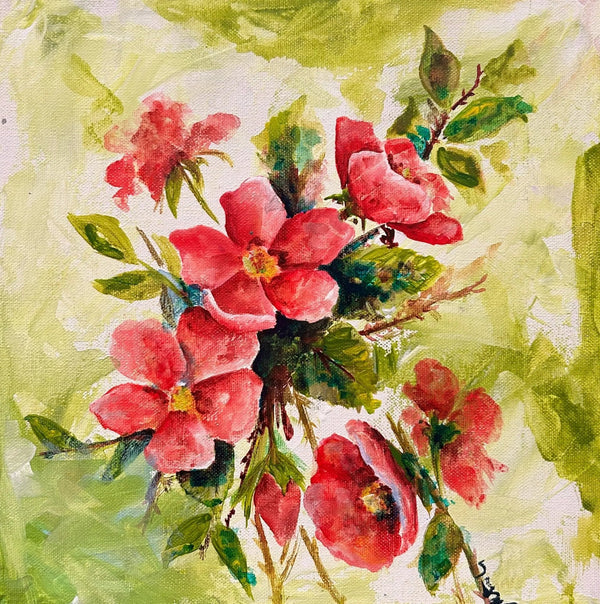 101 - 13 Acrylic Original Art (12x12) - Jasmin Alstad - Painted Door on Main