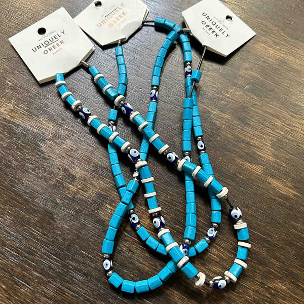 102 - 10 Greek Beaded Necklaces - Uniquely Greek by Barb - Painted Door on Main