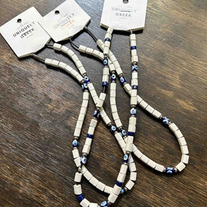 102 - 10 Greek Beaded Necklaces - Uniquely Greek by Barb - Painted Door on Main