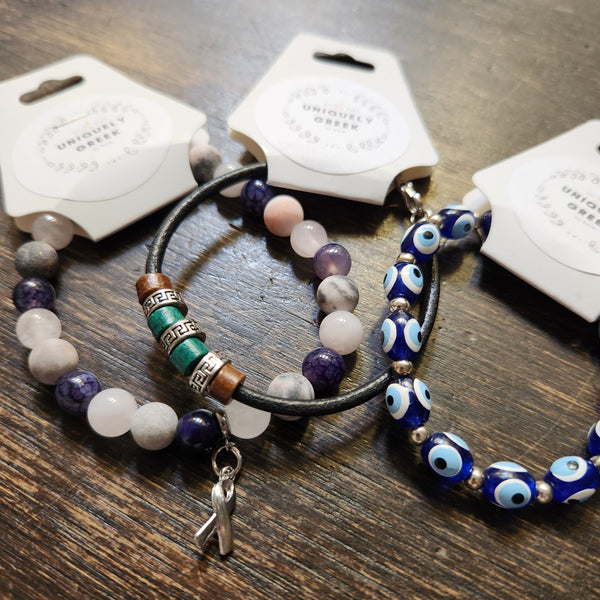 102 - 12 Beaded Bracelets - Uniquely Greek by Barb - Painted Door on Main