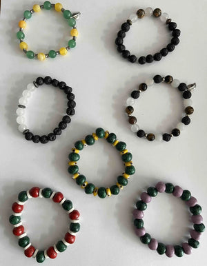 102 - 12 Beaded Bracelets - Uniquely Greek by Barb - Painted Door on Main