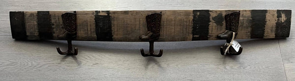 102 - 15 Wine Stave Coat Rack - Uniquely Greek by Barb - Painted Door on Main