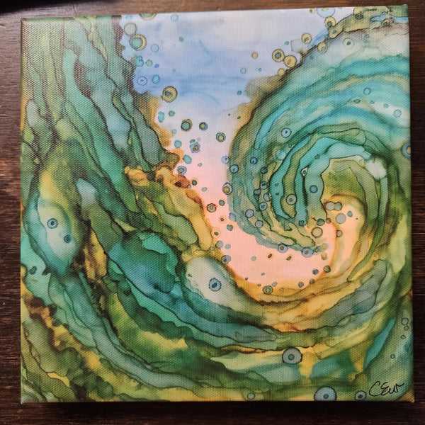 104 - 18 Ink Waves Canvas Prints 8x8" - Cre8tive.one - Painted Door on Main