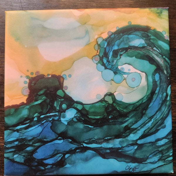 104 - 18 Ink Waves Canvas Prints 8x8" - Cre8tive.one - Painted Door on Main