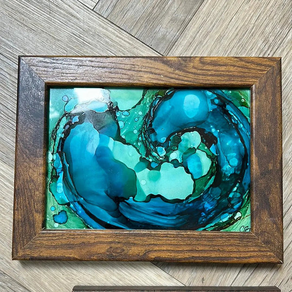 104 - 20 Alcohol Ink Framed Originals - Cre8tive.one - Painted Door on Main