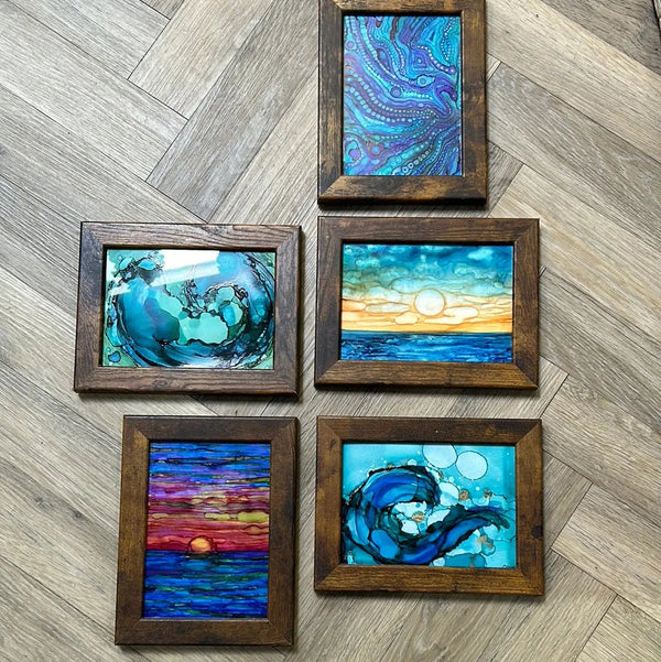 104 - 20 Alcohol Ink Framed Originals - Cre8tive.one - Painted Door on Main