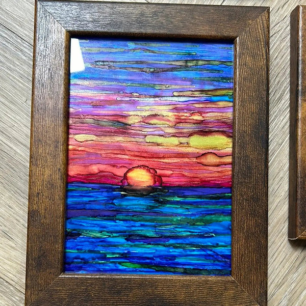 104 - 20 Alcohol Ink Framed Originals - Cre8tive.one - Painted Door on Main