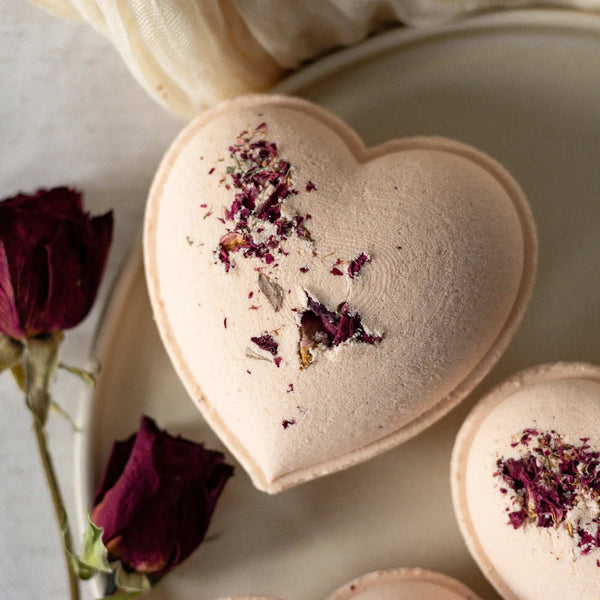 106 - 04 Luxury Heart Bath Bombs - Oatmel Bath & Body - Painted Door on Main