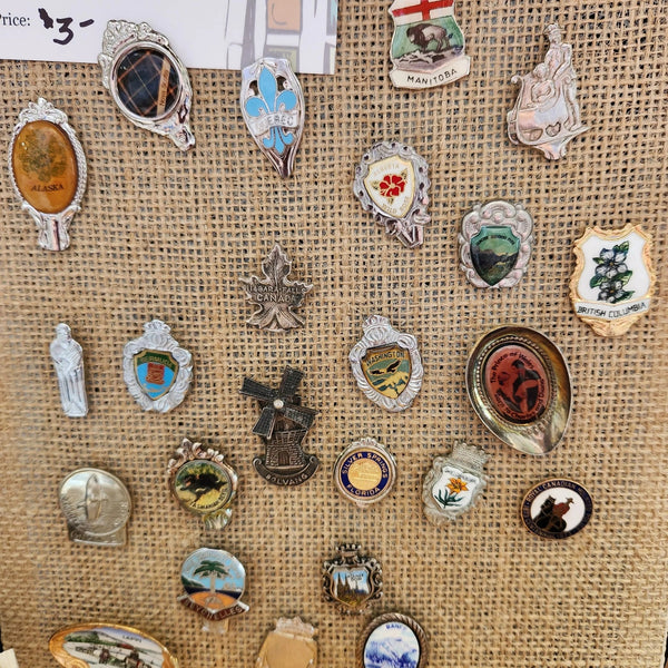 109 - 02 Upcycled Cutlery Pins - The Spoon Girl - Painted Door on Main