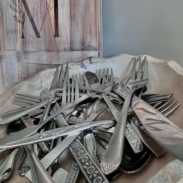 109 - 03 Upcycled Cutlery Keychains - The Spoon Girl - Painted Door on Main