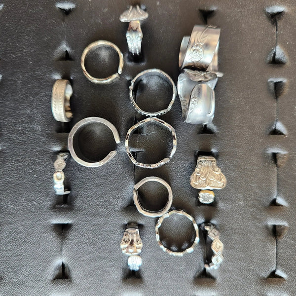 109 - 05 Upcycled Cutlery Rings - The Spoon Girl - Painted Door on Main