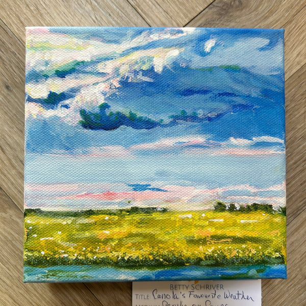 111 - 08 Acrylic Original Art 6x6" - Betty Schriver Art - Painted Door on Main