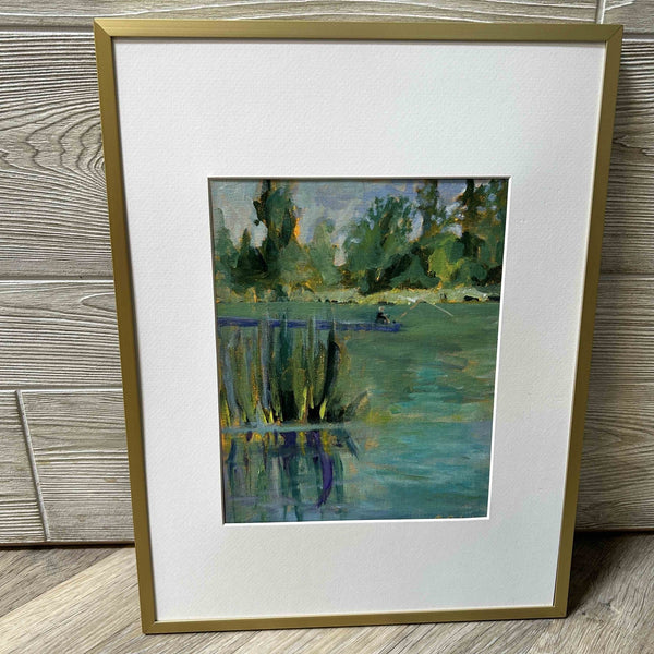 111 - 12 'The Greens of Hasse Lake' Original Art - Betty Schriver Art - Painted Door on Main