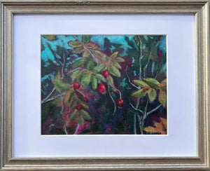 111 - 20 'Rose Hips' Original Art - Betty Schriver Art - Painted Door on Main