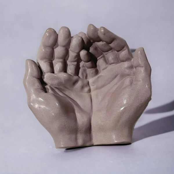 113 - 24 Cupped Hands Decor - Flickering Aromas - Painted Door on Main