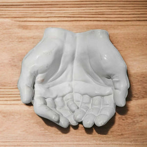 113 - 24 Cupped Hands Decor - Flickering Aromas - Painted Door on Main