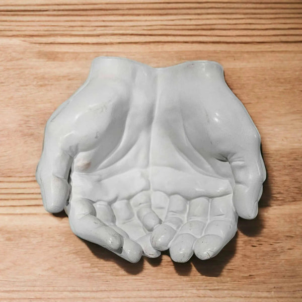 113 - 24 Cupped Hands Decor - Flickering Aromas - Painted Door on Main