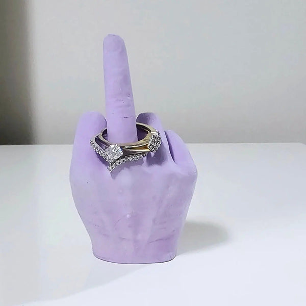 113 - 29 Middle Finger Ring Holder - Flickering Aromas - Painted Door on Main
