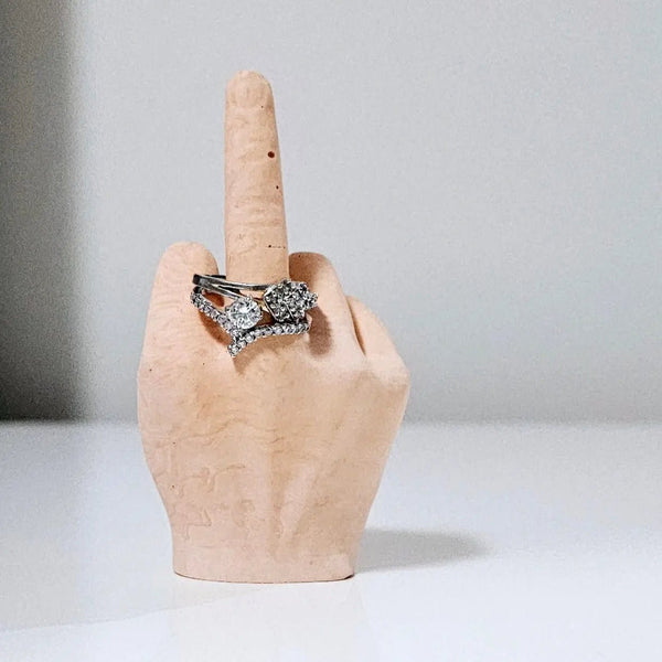 113 - 29 Middle Finger Ring Holder - Flickering Aromas - Painted Door on Main