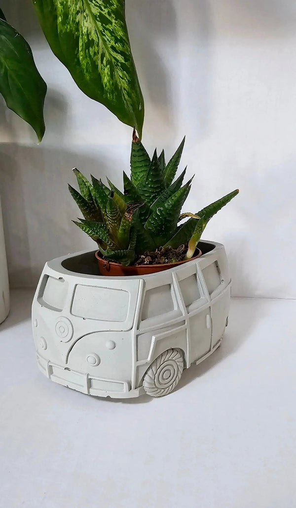 113 - 35 Retro VW Planter - Flickering Aromas - Painted Door on Main