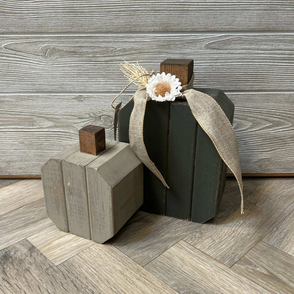 114 - 06 Boho Wooden Pumpkin Sets - Rafter Diamond W - Painted Door on Main