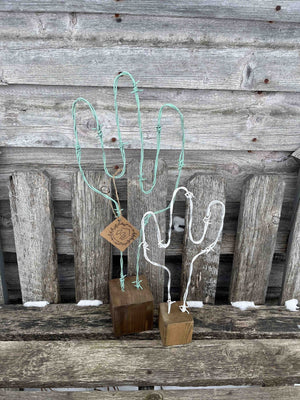 114 - 09 Barb Wire Cactus Set - Rafter Diamond W - Painted Door on Main