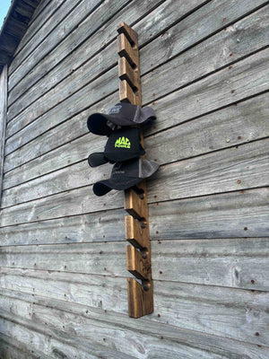 114 - 13 Wood Hat Rack - Rafter Diamond W - Painted Door on Main