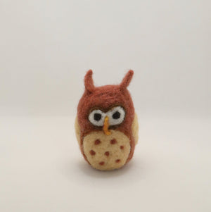 116 - 02 Felted Owls - Elaine Grandon Fibre Arts - Painted Door on Main