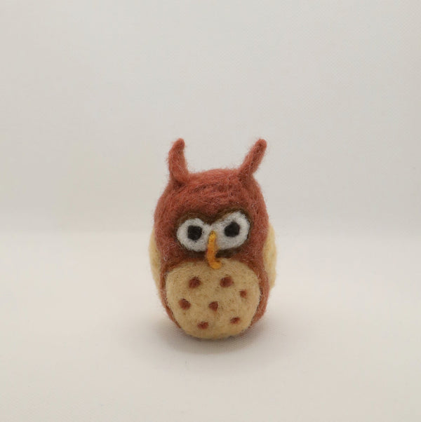 116 - 02 Felted Owls - Elaine Grandon Fibre Arts - Painted Door on Main