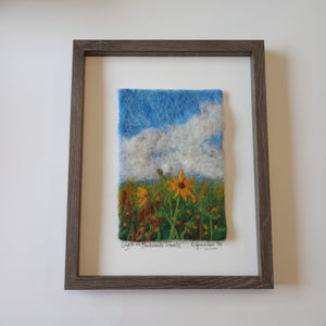 116 - 07 Framed Felted Art - Elaine Grandon Fibre Arts - Painted Door on Main