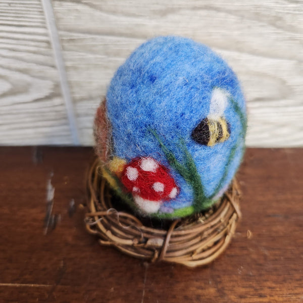116 - 23 Felted Eggs - Elaine Grandon Fibre Arts - Painted Door on Main