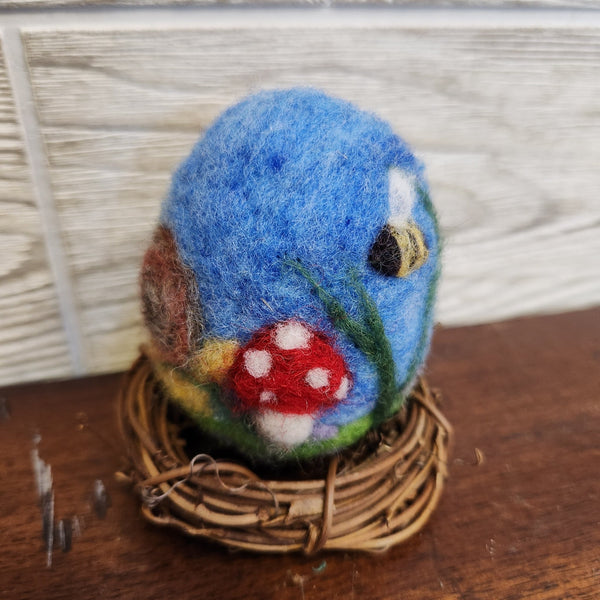 116 - 23 Felted Eggs - Elaine Grandon Fibre Arts - Painted Door on Main