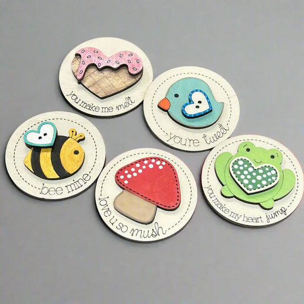 117 - 09 3D Wood Magnets - Wishing Star Designs - Painted Door on Main