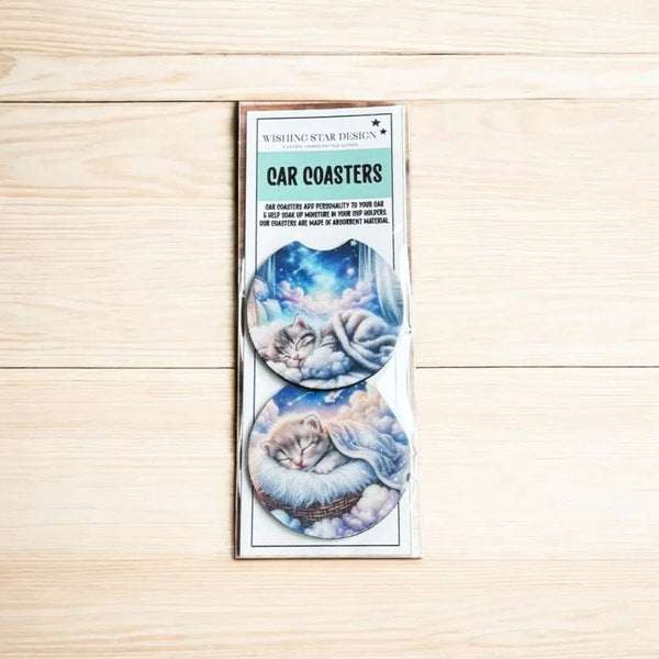 117 - 15 Car Coasters - Wishing Star Designs - Painted Door on Main
