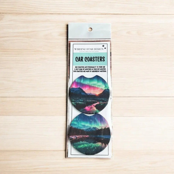 117 - 15 Car Coasters - Wishing Star Designs - Painted Door on Main