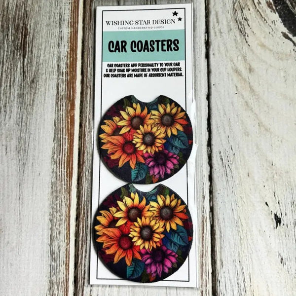 117 - 15 Car Coasters - Wishing Star Designs - Painted Door on Main