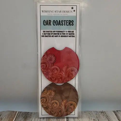 117 - 15 Car Coasters - Wishing Star Designs - Painted Door on Main