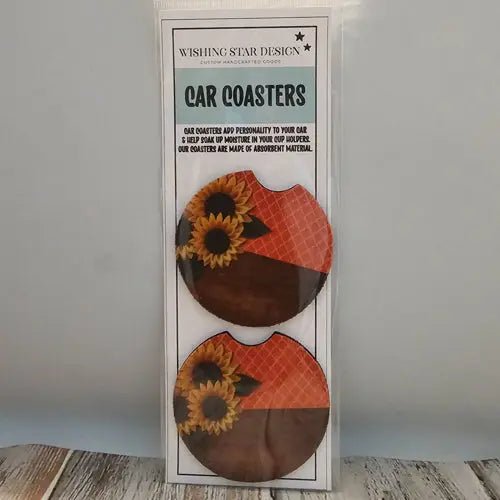 117 - 15 Car Coasters - Wishing Star Designs - Painted Door on Main
