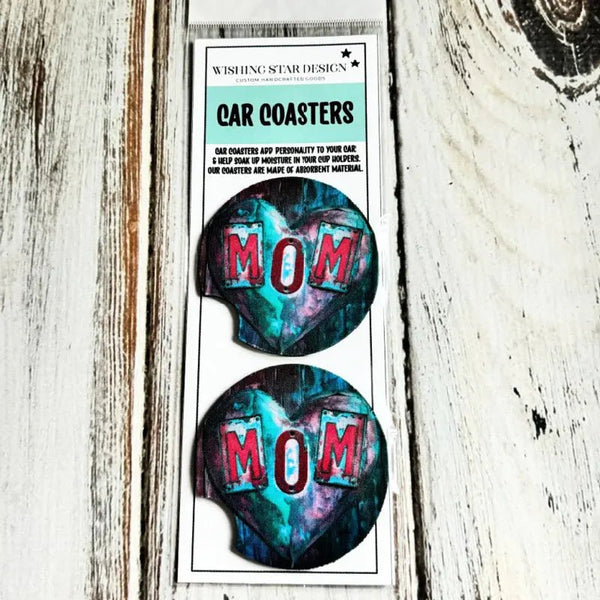 117 - 15 Car Coasters - Wishing Star Designs - Painted Door on Main