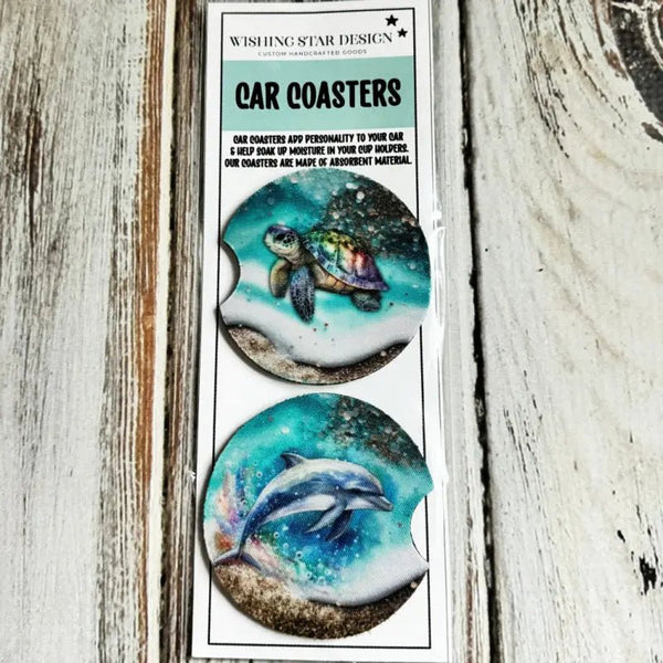 117 - 15 Car Coasters - Wishing Star Designs - Painted Door on Main