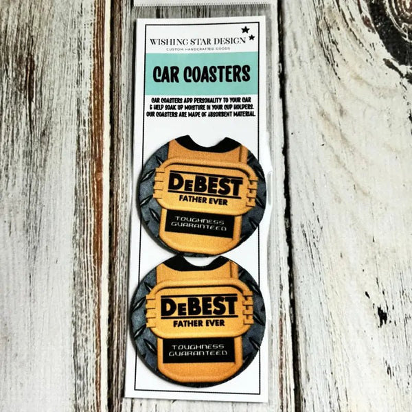 117 - 15 Car Coasters - Wishing Star Designs - Painted Door on Main