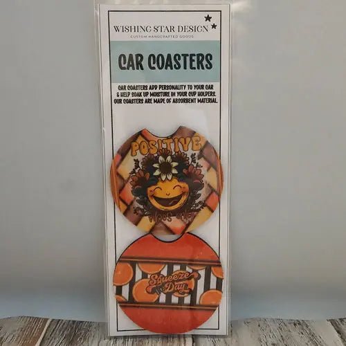 117 - 15 Car Coasters - Wishing Star Designs - Painted Door on Main