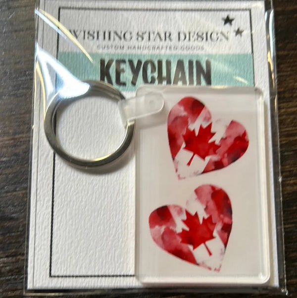 117 - 21 Canadiana Keychains - Wishing Star Designs - Painted Door on Main